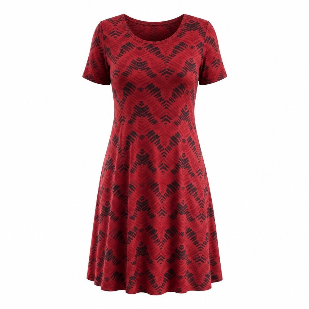 LuLaRoe CARLY High-Low Hemline Dress Patch Pocket Relaxed Soft Womens Size L